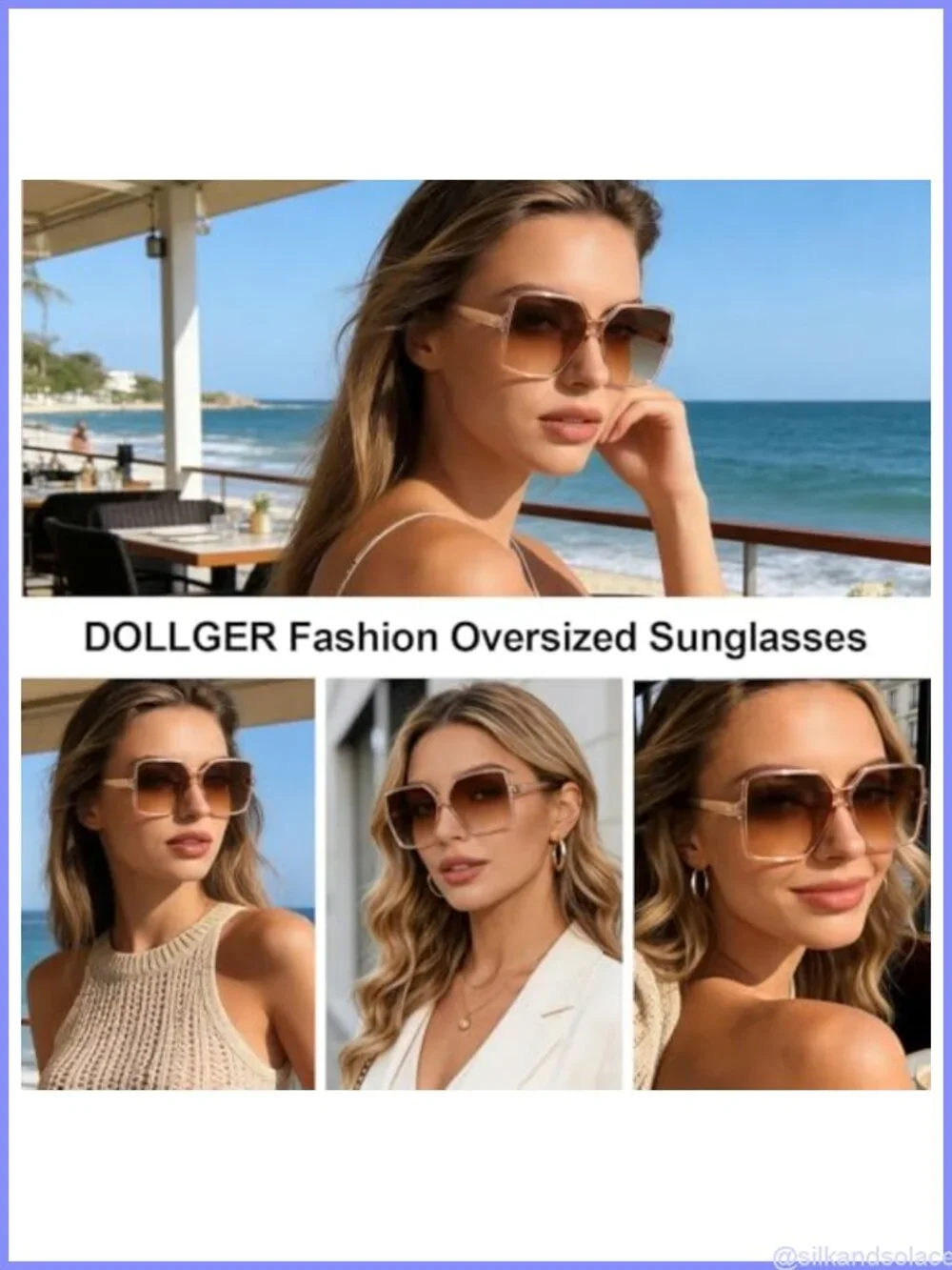 Oversized Square Sunglasses UV400 Polarized Full Frame Wide Trendy Shades
